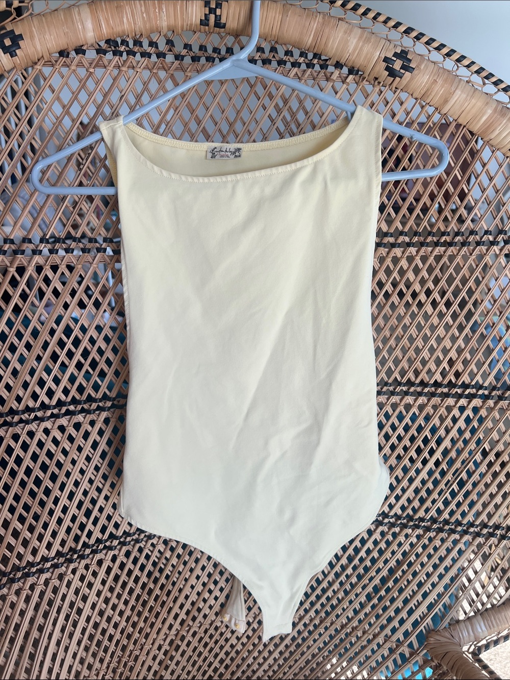 Free People Cream Scoop-Neck Bodysuit